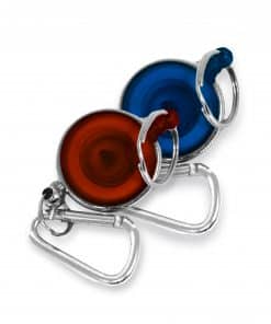 Badgehouder jojo met haak (2 kleuren) OP=OP